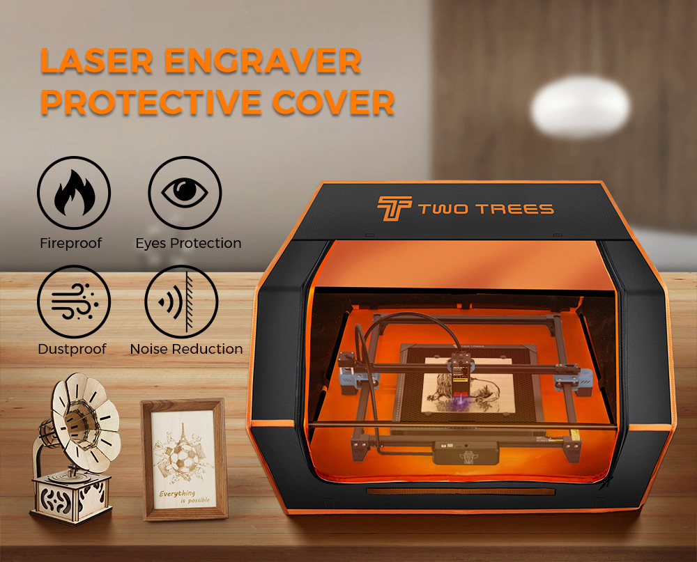 TWO TREES 780x720x460mm Laser Engraver Enclosure - Orange