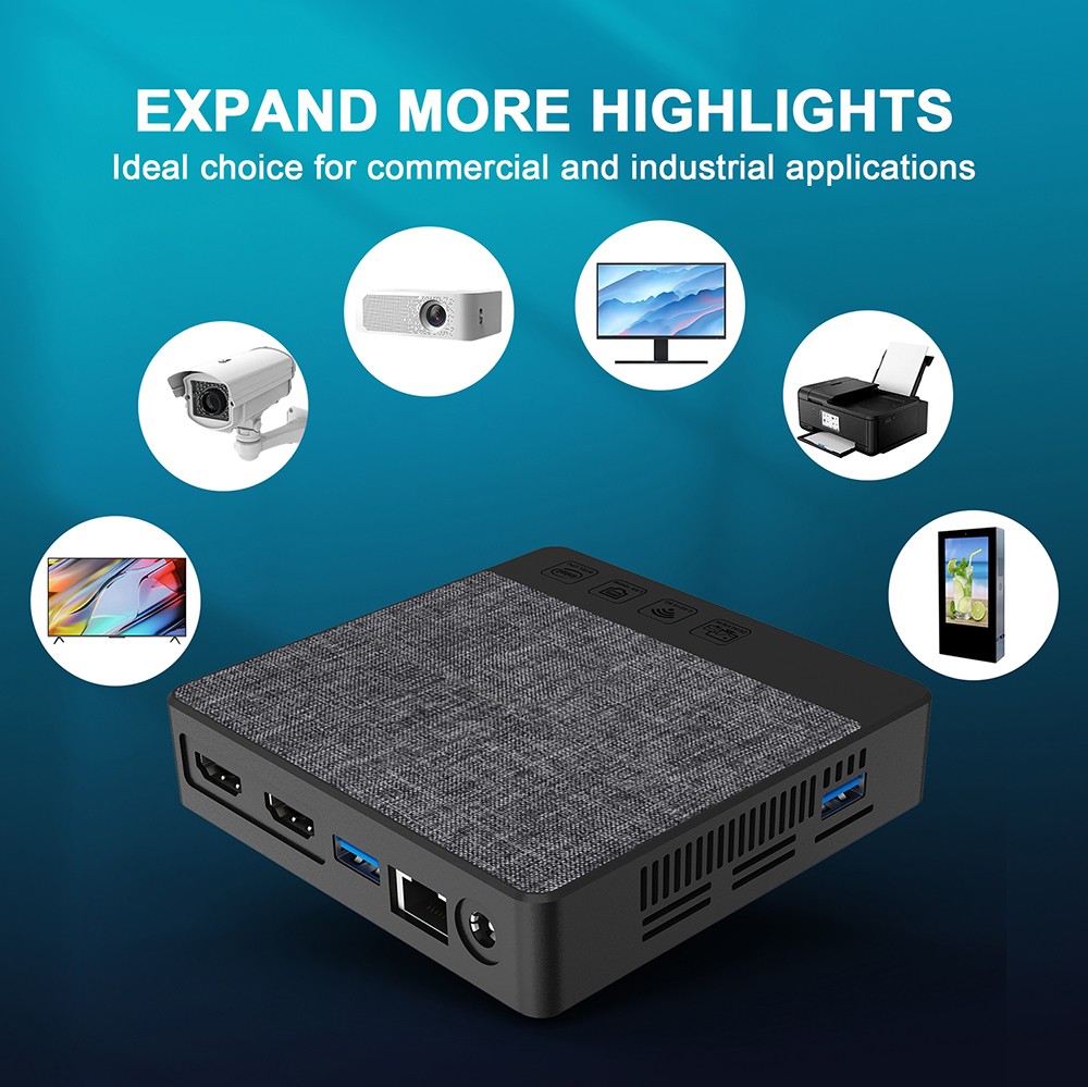 GXMO N4 Mini PC, Intel N4000 2 Cores Max 2.60GHz, 6GB RAM 64GB SSD