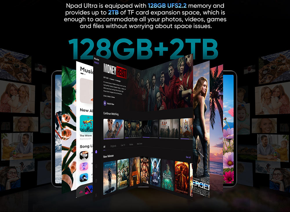 N-one Npad Ultra Android 14 Tablet 12'' 2000*1200 Incell Screen Snapdragon 685 8 Cores Max 2 80GHz 8GB 12GB Expansion RAM 12