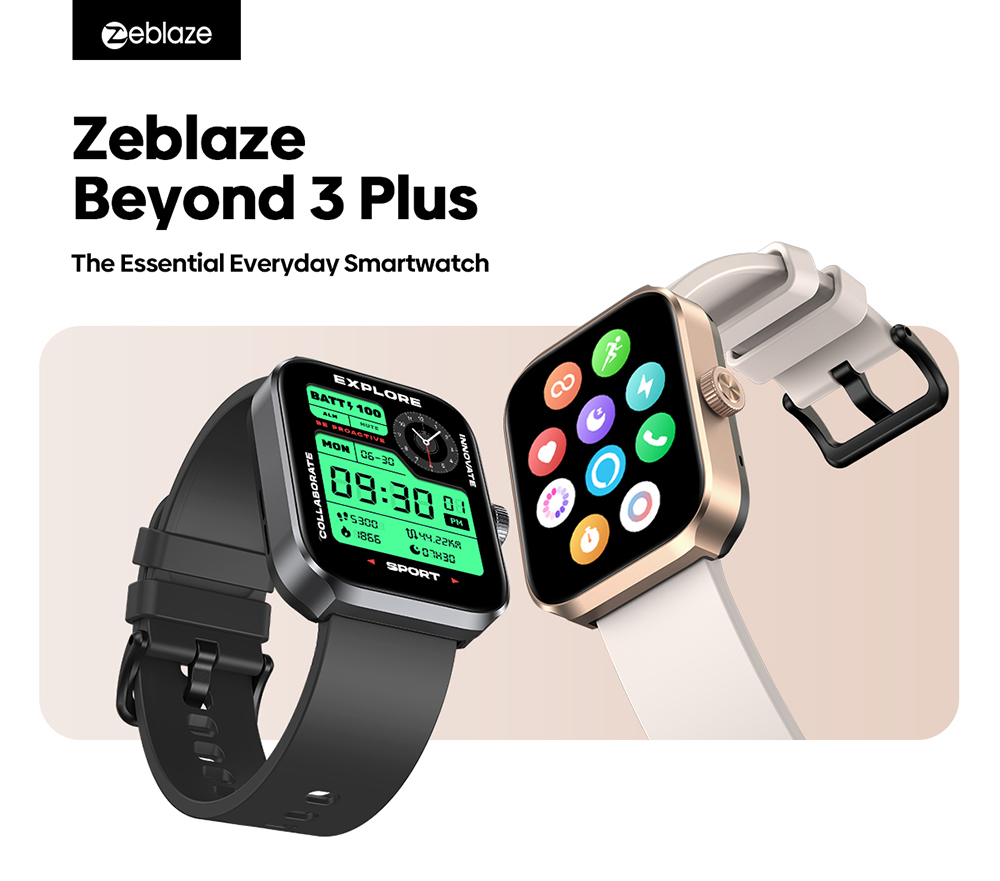 Zeblaze Beyond 3 Plus Smartwatch 1 78'' AMOLED Screen Health Monitoring GPS Positioning Bluetooth Calling 60 Workout Mode
