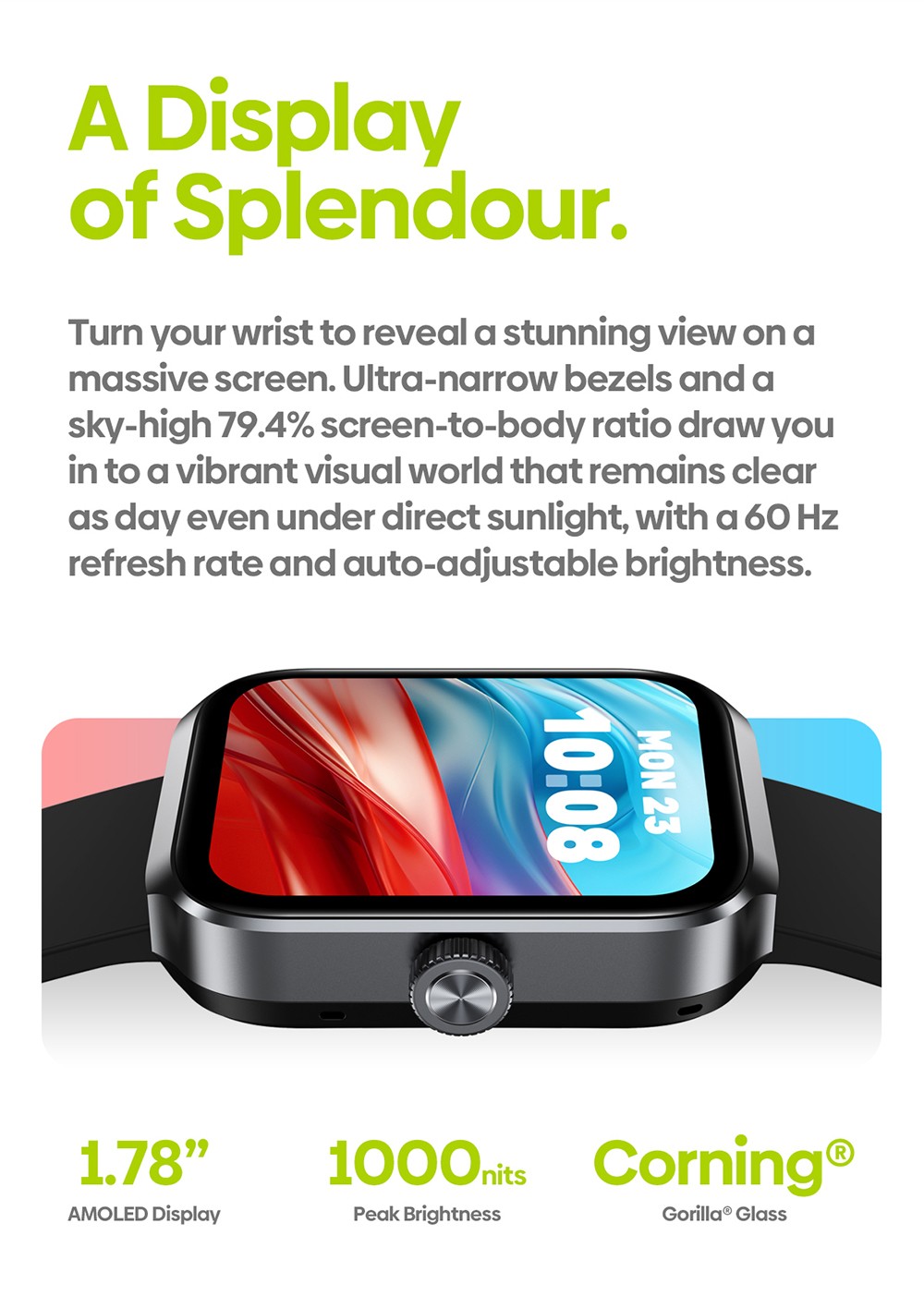 Zeblaze Beyond 3 Plus Smartwatch 1 78'' AMOLED Screen Health Monitoring GPS Positioning Bluetooth Calling 60 Workout Mode