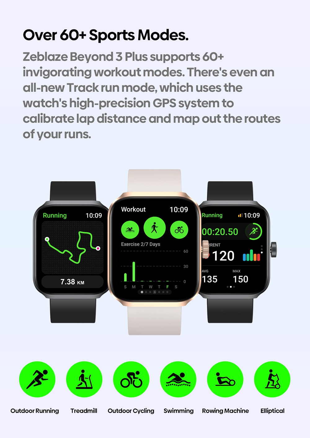 Zeblaze Beyond 3 Plus Smartwatch 1 78'' AMOLED Screen Health Monitoring GPS Positioning Bluetooth Calling 60 Workout Mode