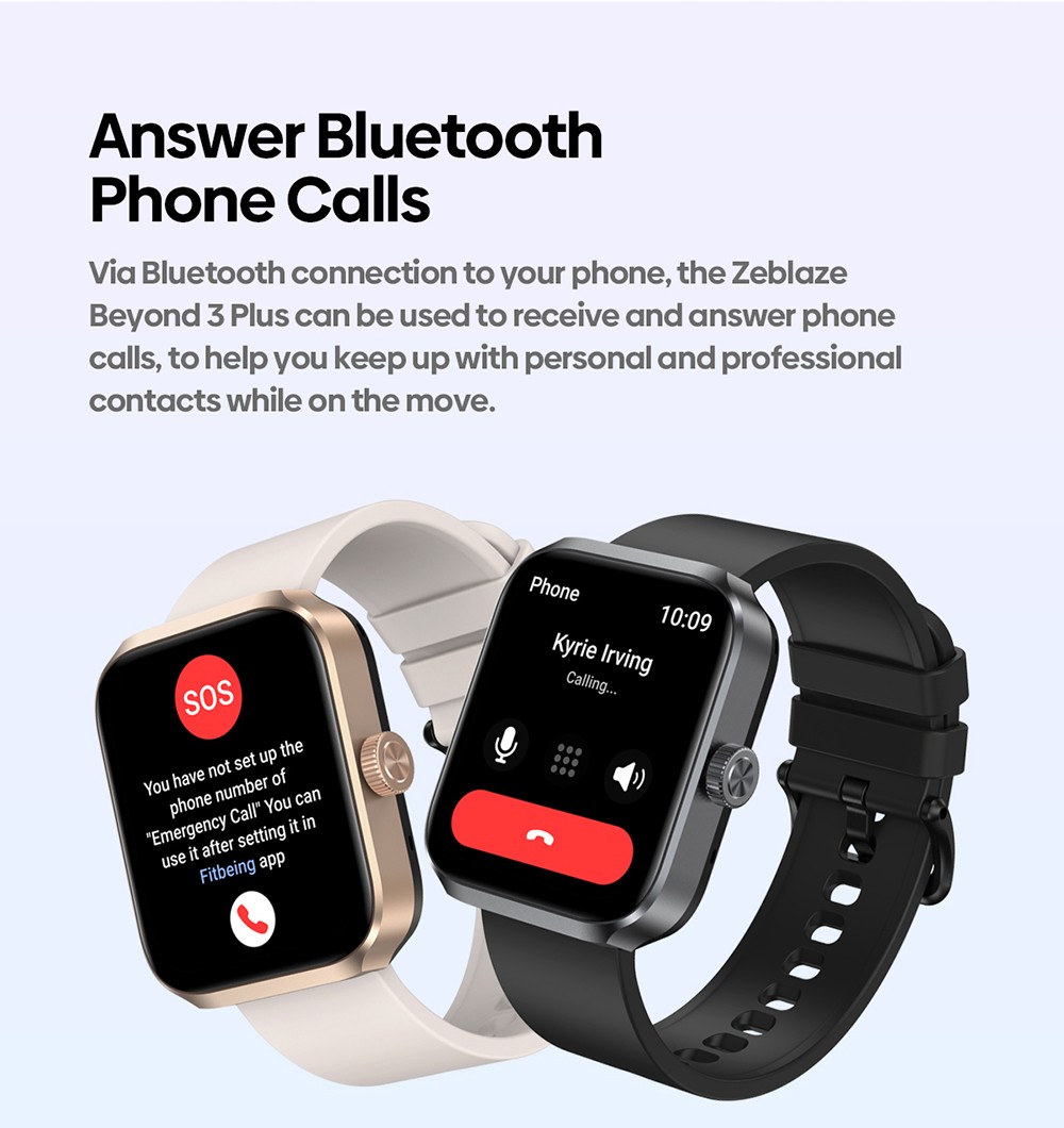 Zeblaze Beyond 3 Plus Smartwatch 1 78'' AMOLED Screen Health Monitoring GPS Positioning Bluetooth Calling 60 Workout Mode