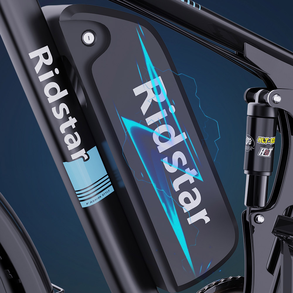 Ridstar E26 Pro Electric Bike, 1000W*2 Motor, 48V 23Ah Battery, 26*4 ...
