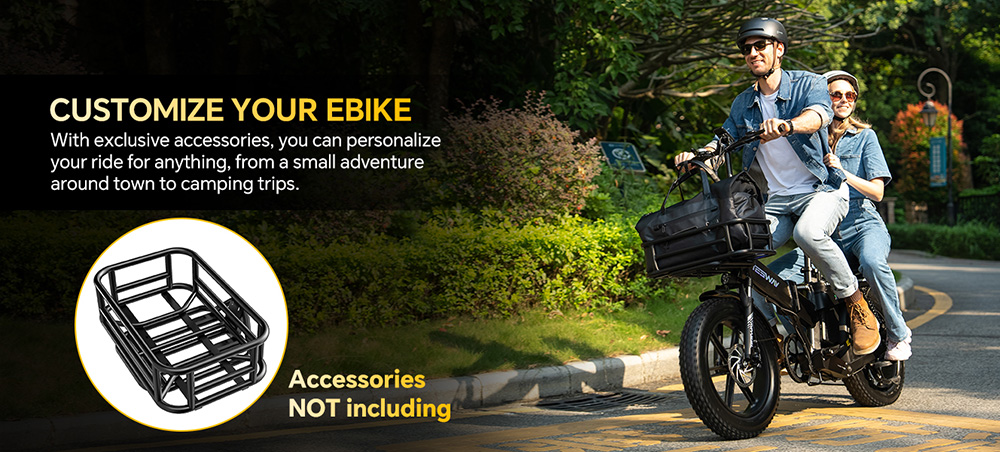 TESWAY X5 Electric Bike 750W Motor 48V 25Ah Battery 20*4 0-inch Tires 45km/h Max Speed 130km Range Mechanical Disc Brakes