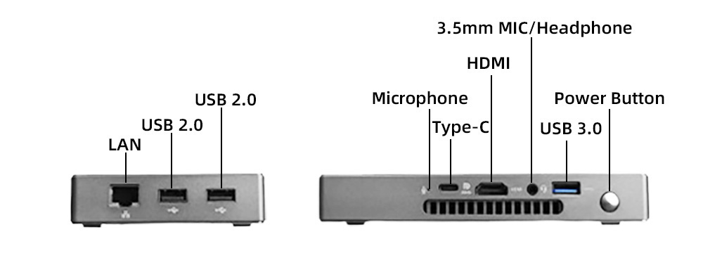 meenhong JX5 Touchscreen Mini PC  5 5'' 1920x1080 LCD Screen  Intel N100 4 Cores Max 3 4GHz  12GB LPDDR5 RAM 128GB SSD  WiFi 6