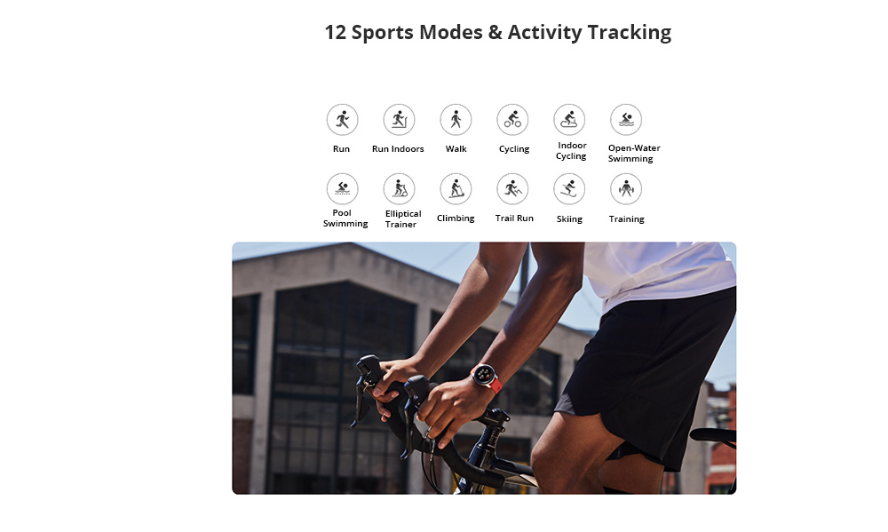 AMAZFIT Xiaomi GTR Smartwatch 1.39 Inch Retina Display 5ATM Water Resistant GPS 47mm - Aluminum Alloy