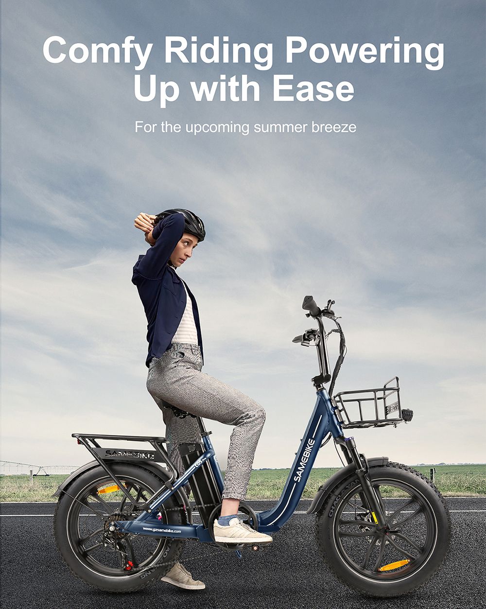 SAMEBIKE C05 Pro Electric Bike 500W Motor 36V 13Ah Battery 20*4-inch Tires 35km/h Max Speed 70km Max Range Mechanical Dis