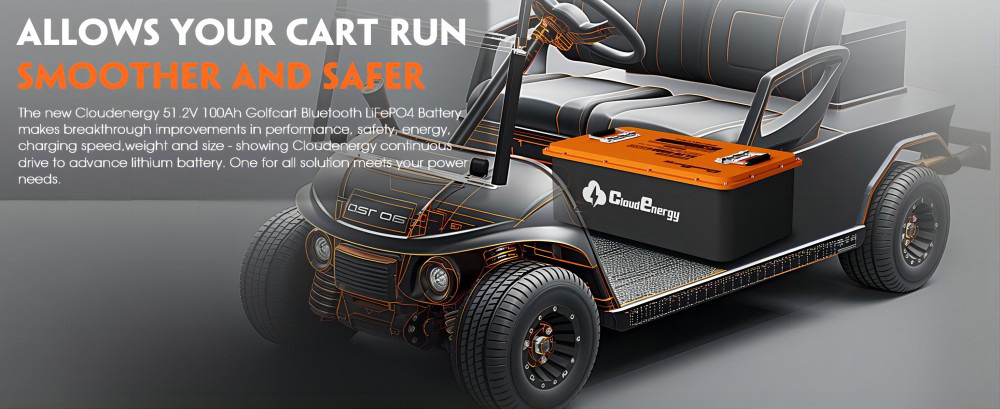 Cloudenergy 48V 51 2V LiFePO4 Battery for Golf Carts