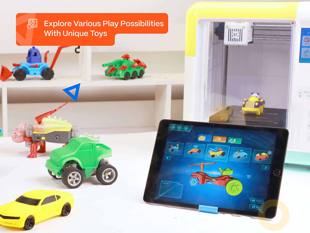 AOSEED X-MAKER 3D Printer for Kids and Beginner  Leveling-Free Bed  Wi-Fi Printing  Ultra Silent  App Control  PLA/ABS Filament