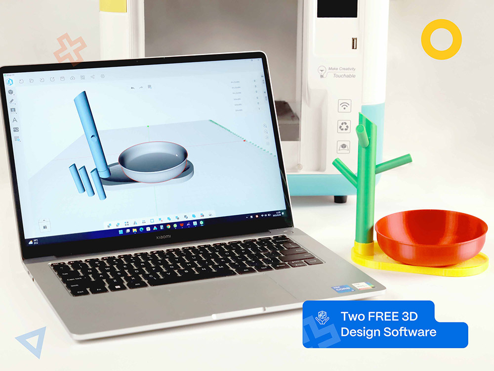 AOSEED X-MAKER 3D Printer for Kids and Beginner  Leveling-Free Bed  Wi-Fi Printing  Ultra Silent  App Control  PLA/ABS Filament