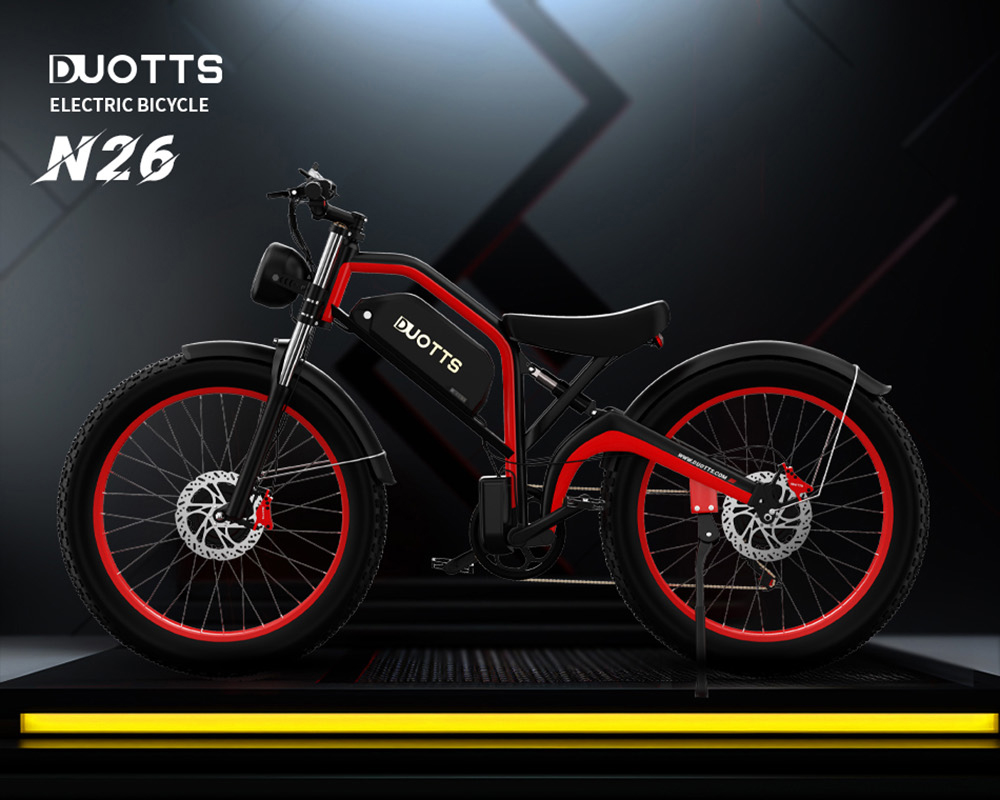 DUOTTS N26 Electric Bike 750W*2 Motors 55km/h Max Speed 26*4 0' Inflatable Tires 48V 20Ah Samsung Battery 120-150km Range