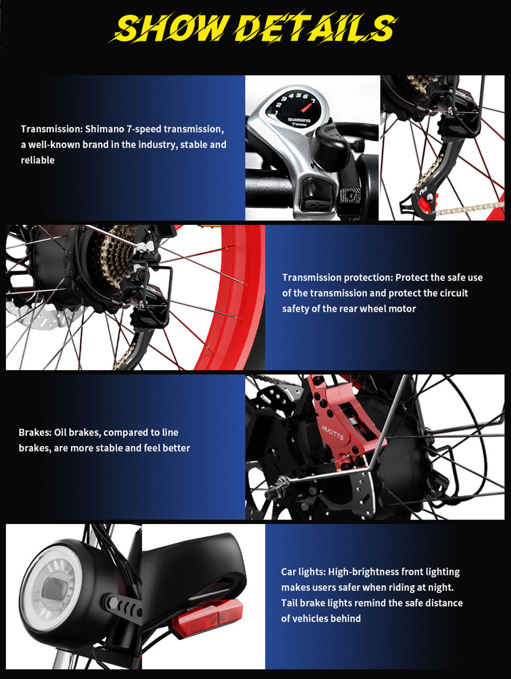 DUOTTS N26 Electric Bike 750W*2 Motors 55km/h Max Speed 26*4 0' Inflatable Tires 48V 20Ah Samsung Battery 120-150km Range