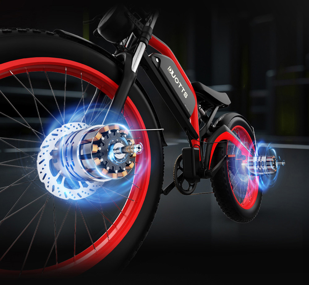 DUOTTS N26 Electric Bike 750W*2 Motors 55km/h Max Speed 26*4 0' Inflatable Tires 48V 20Ah Samsung Battery 120-150km Range