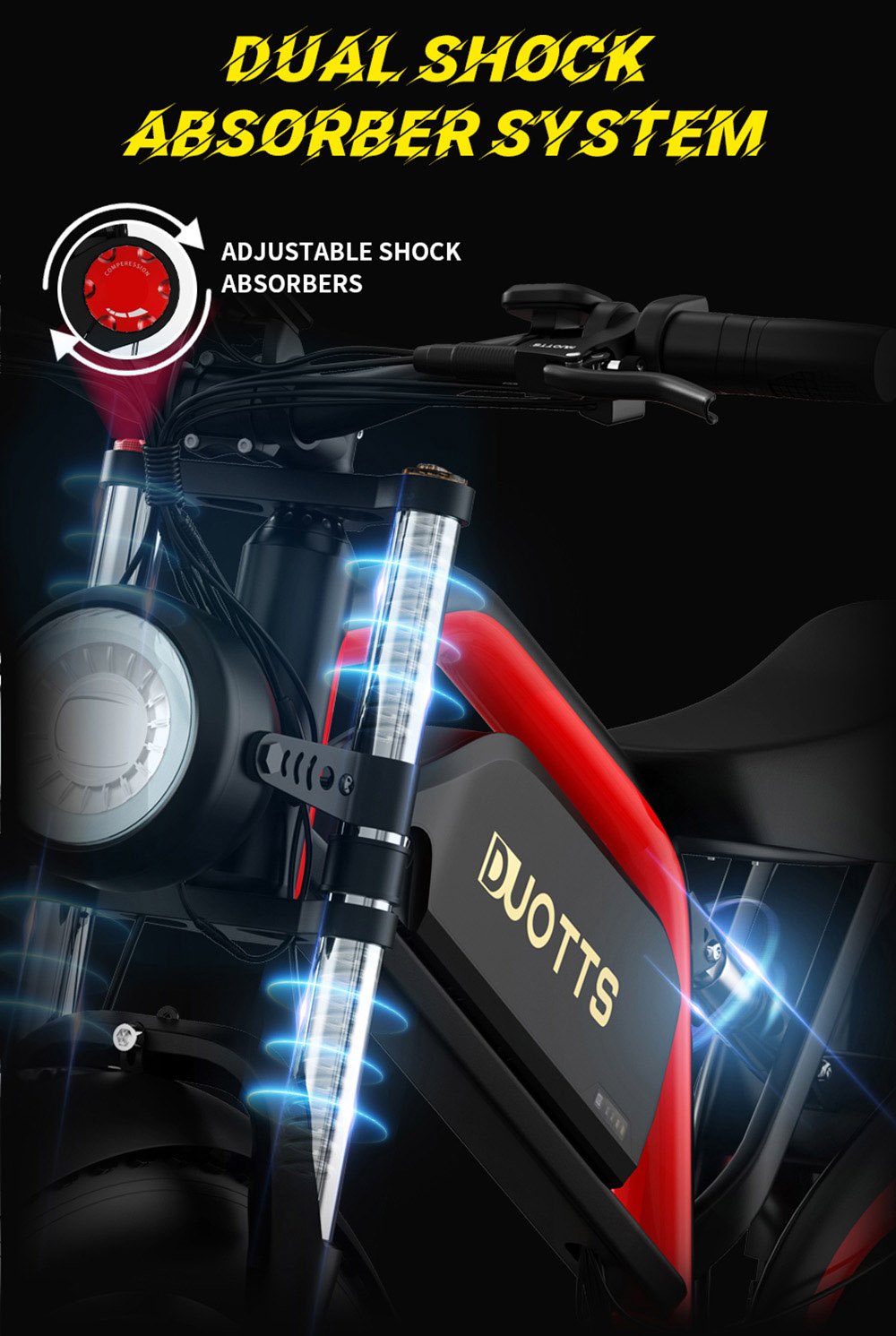 DUOTTS N26 Electric Bike 750W*2 Motors 55km/h Max Speed 26*4 0' Inflatable Tires 48V 20Ah Samsung Battery 120-150km Range