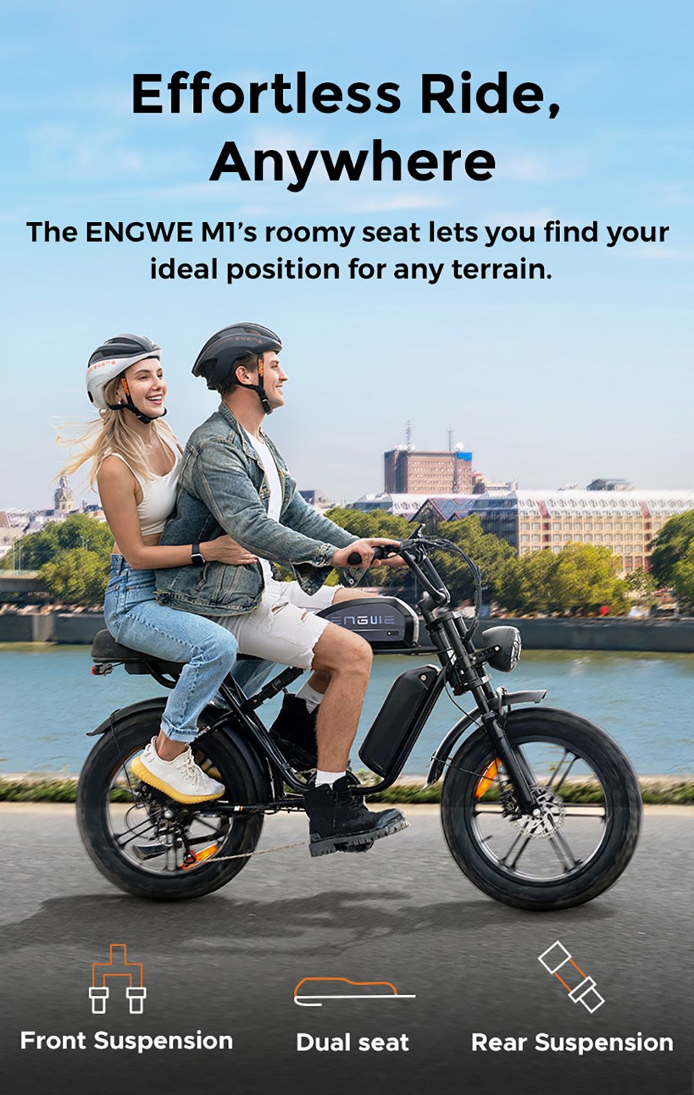 ENGWE M1 Electric Bike 250W Motor 48V 15 6Ah 13Ah Battery 20*4 0 inch Fat Tire 25 km/h Max Speed 170km Range Hydraulic Di