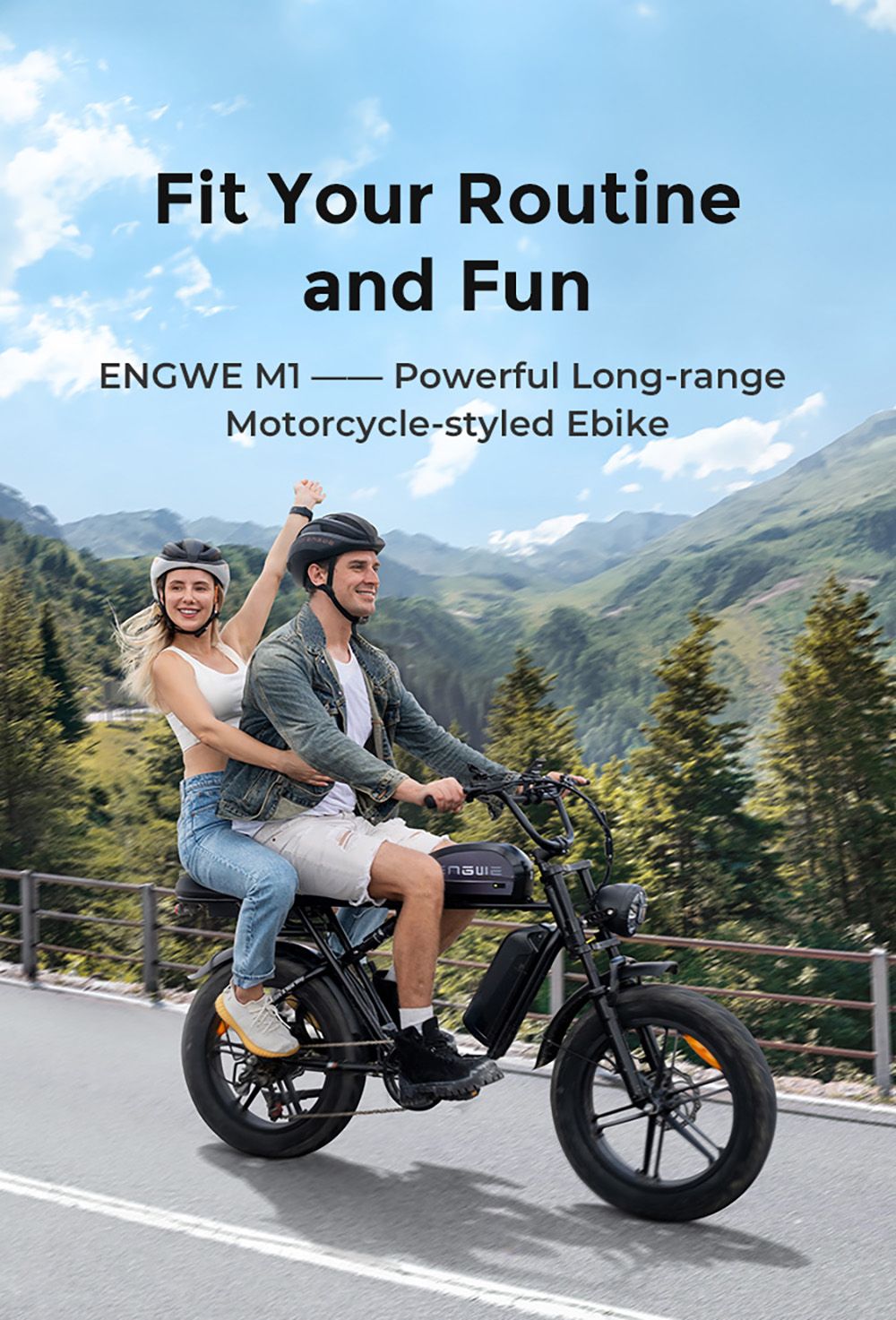 ENGWE M1 Electric Bike 250W Motor 48V 15 6Ah 13Ah Battery 20*4 0 inch Fat Tire 25 km/h Max Speed 170km Range Hydraulic Di