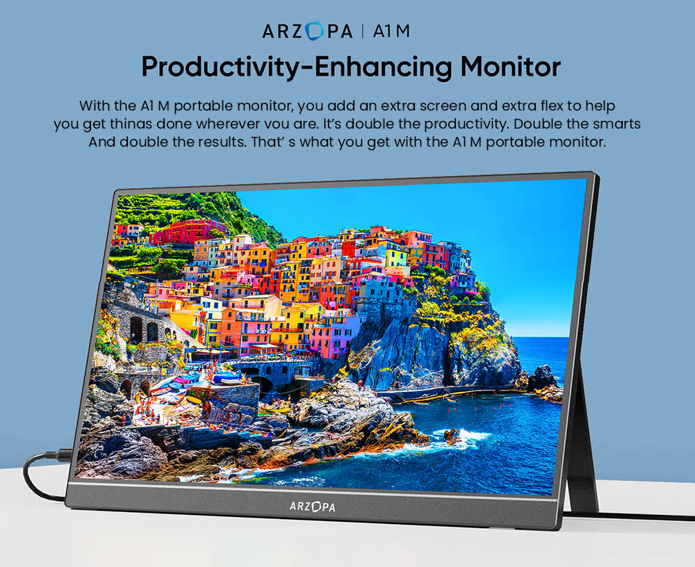 17.3-inch Portable Monitor ARZOPA A1M, 1920*1080 FHD 16:9 IPS