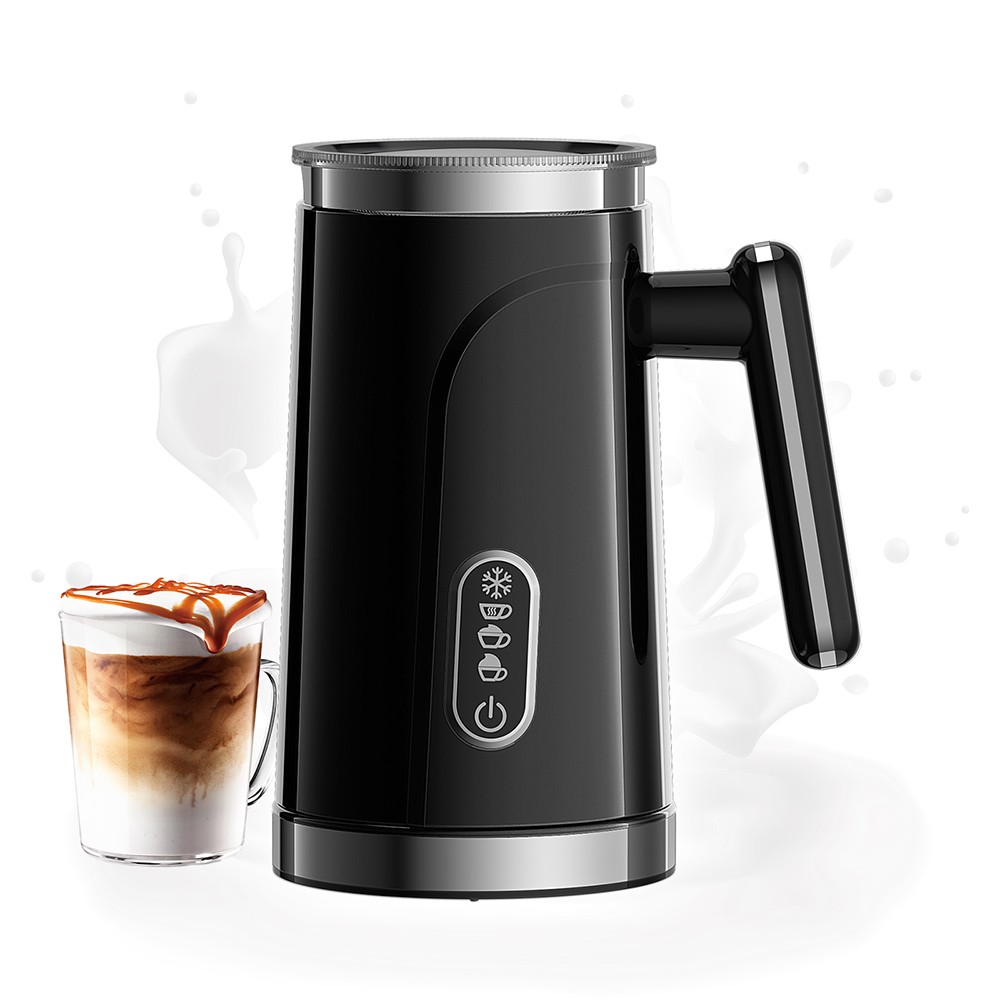 BioloMix BMF101 4 in 1 Electric Milk Frother and Warmer Automatic Hot and Cold for Latte Foam Maker Hot Chocolates Cappuc