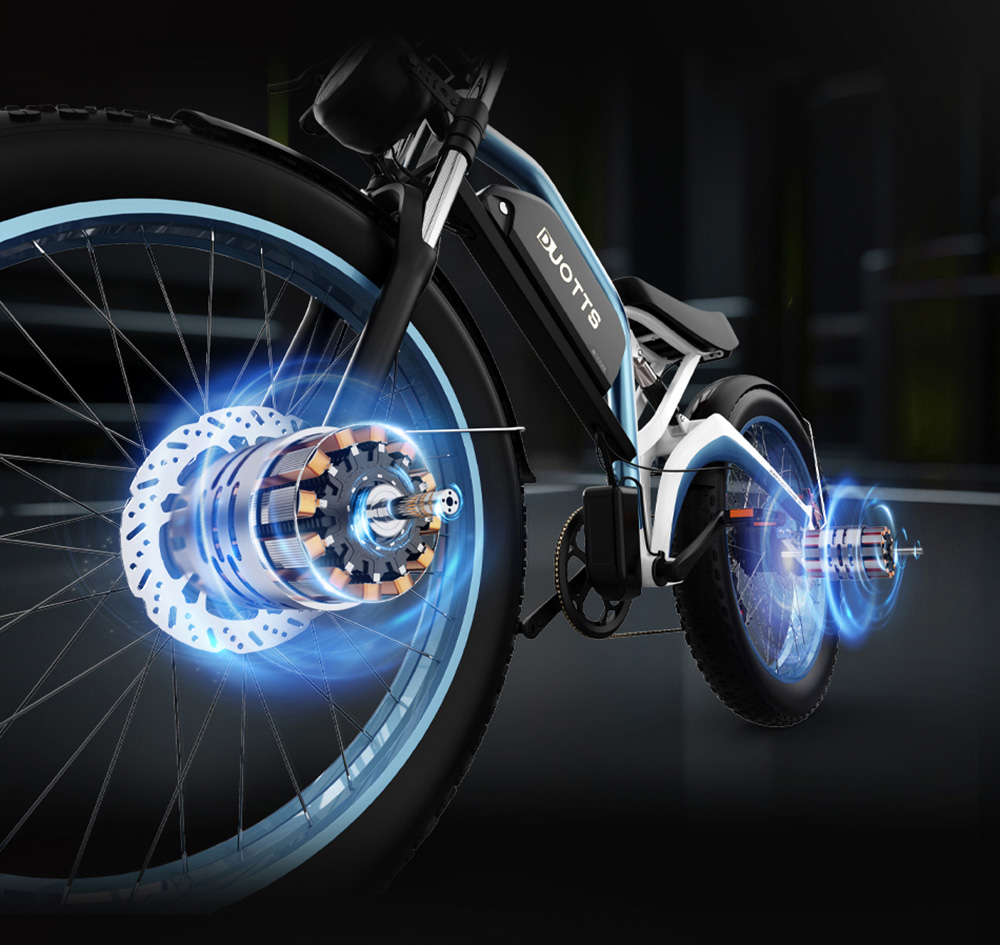 DUOTTS N26 Electric Bike  750W*2 Motors  55km/h Max Speed  26*4 0' Inflatable Tires  48V 20Ah Samsung Battery  120-150km Range