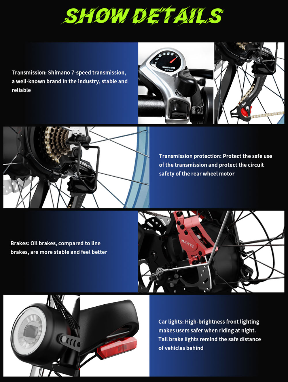 DUOTTS N26 Electric Bike  750W*2 Motors  55km/h Max Speed  26*4 0' Inflatable Tires  48V 20Ah Samsung Battery  120-150km Range