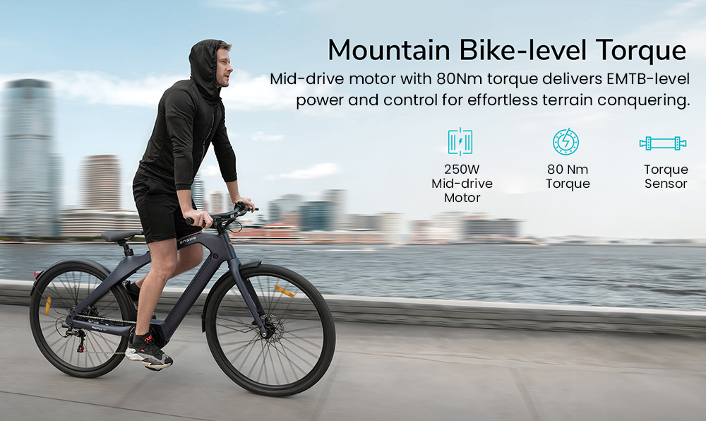 ENGWE MapFour N1 Pro Electric Bike 250W Motor 36V 10Ah Battery 700*42C Spoke Tires 25km/h Max Speed 100km Range Front