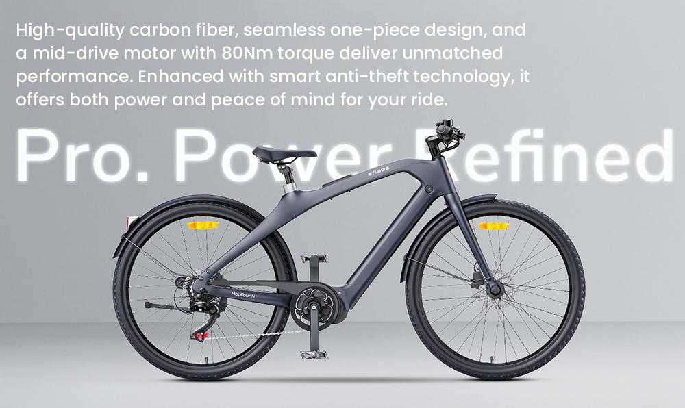 ENGWE MapFour N1 Pro Electric Bike 250W Motor 36V 10Ah Battery 700*42C Spoke Tires 25km/h Max Speed 100km Range Front
