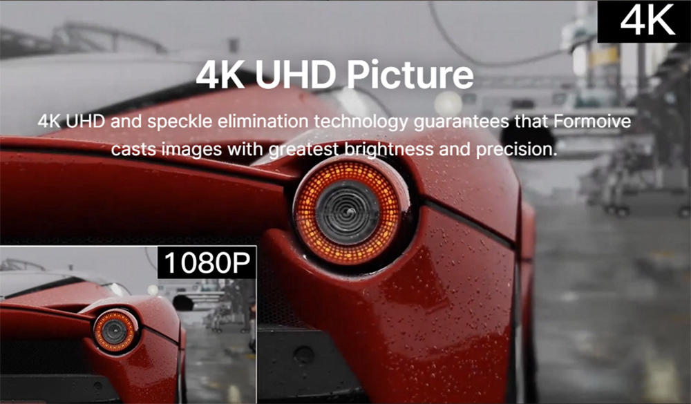 Formovie Theater Ultra Short Throw 4K Laser Projector 1800 ISO Lumens Android TV 11 0 Dolby Vision