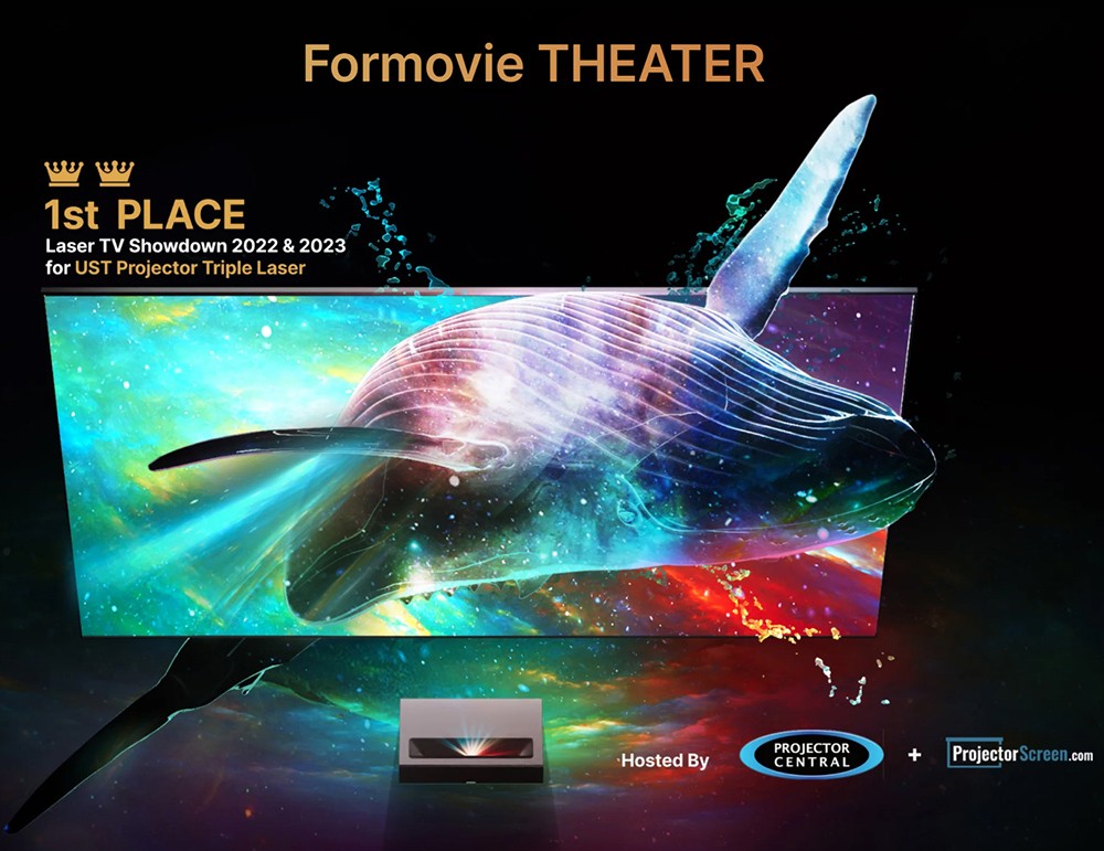 Formovie Theater Ultra Short Throw 4K Laser Projector 1800 ISO Lumens Android TV 11 0 Dolby Vision