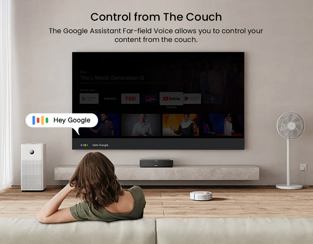Formovie Theater Ultra Short Throw 4K Laser Projector 1800 ISO Lumens Android TV 11 0 Dolby Vision