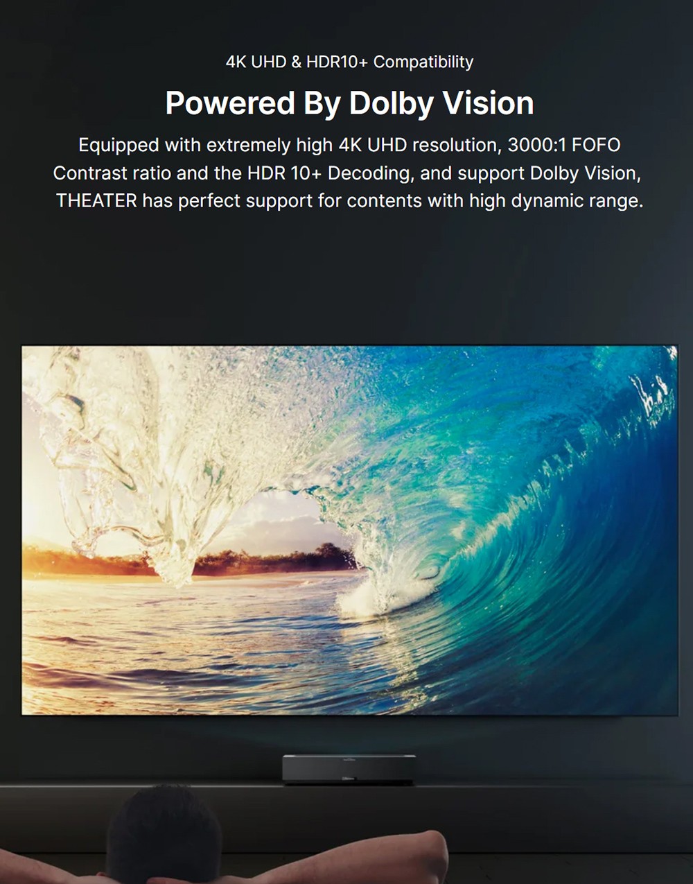 Formovie Theater Ultra Short Throw 4K Laser Projector 1800 ISO Lumens Android TV 11 0 Dolby Vision
