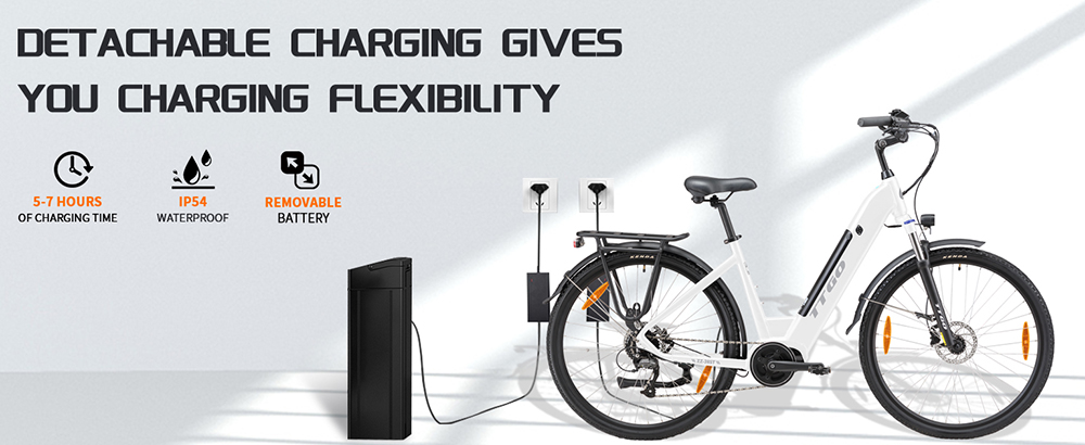 TTGO C7 ZZ-28ST Electric Bike 250W Motor 36V 20Ah Battery 700C*45C Tire 25km/h Max Speed 160-180km Range Hydraulic Disc