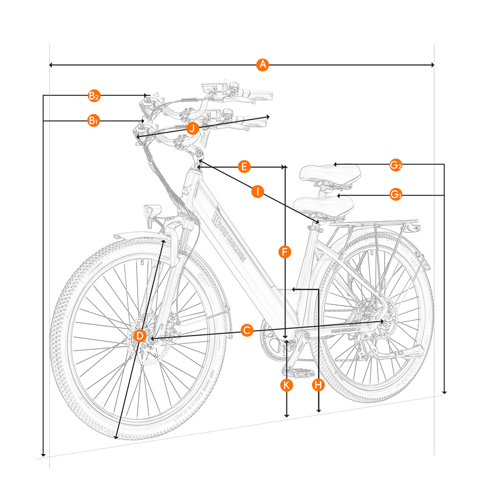 PURE UNICORN U2 Electric Bike 750W Motor 48V 12 8Ah Battery 27 5 inch Tires 45km/h Max Speed 60km Range Mechanical Disc B