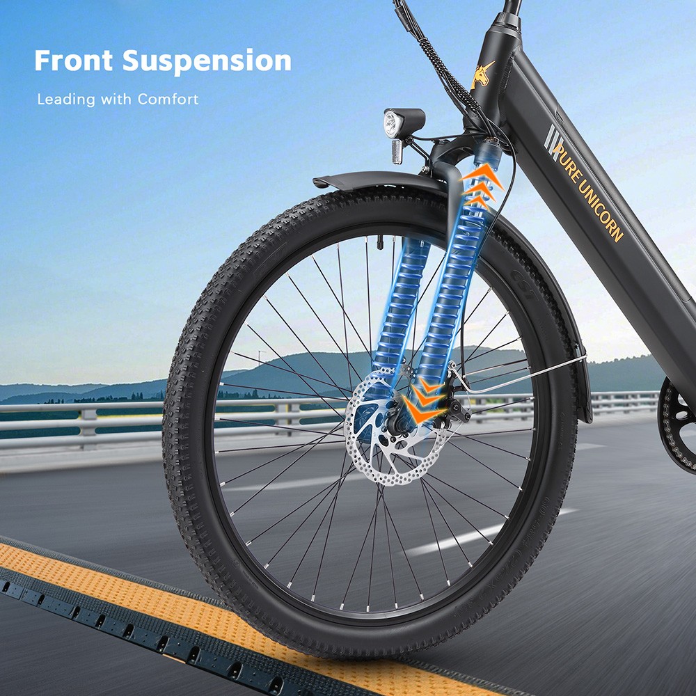 PURE UNICORN U2 Electric Bike 750W Motor 48V 12 8Ah Battery 27 5 inch Tires 45km/h Max Speed 60km Range Mechanical Disc B