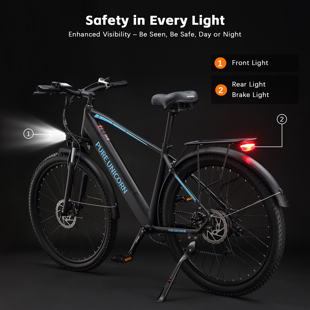 PURE UNICORN U3 Electric Bike 750W Motor 48V 12 8Ah Battery 29 inch Tires 45km/h Max Speed 60km Range Mechanical Disc Bra