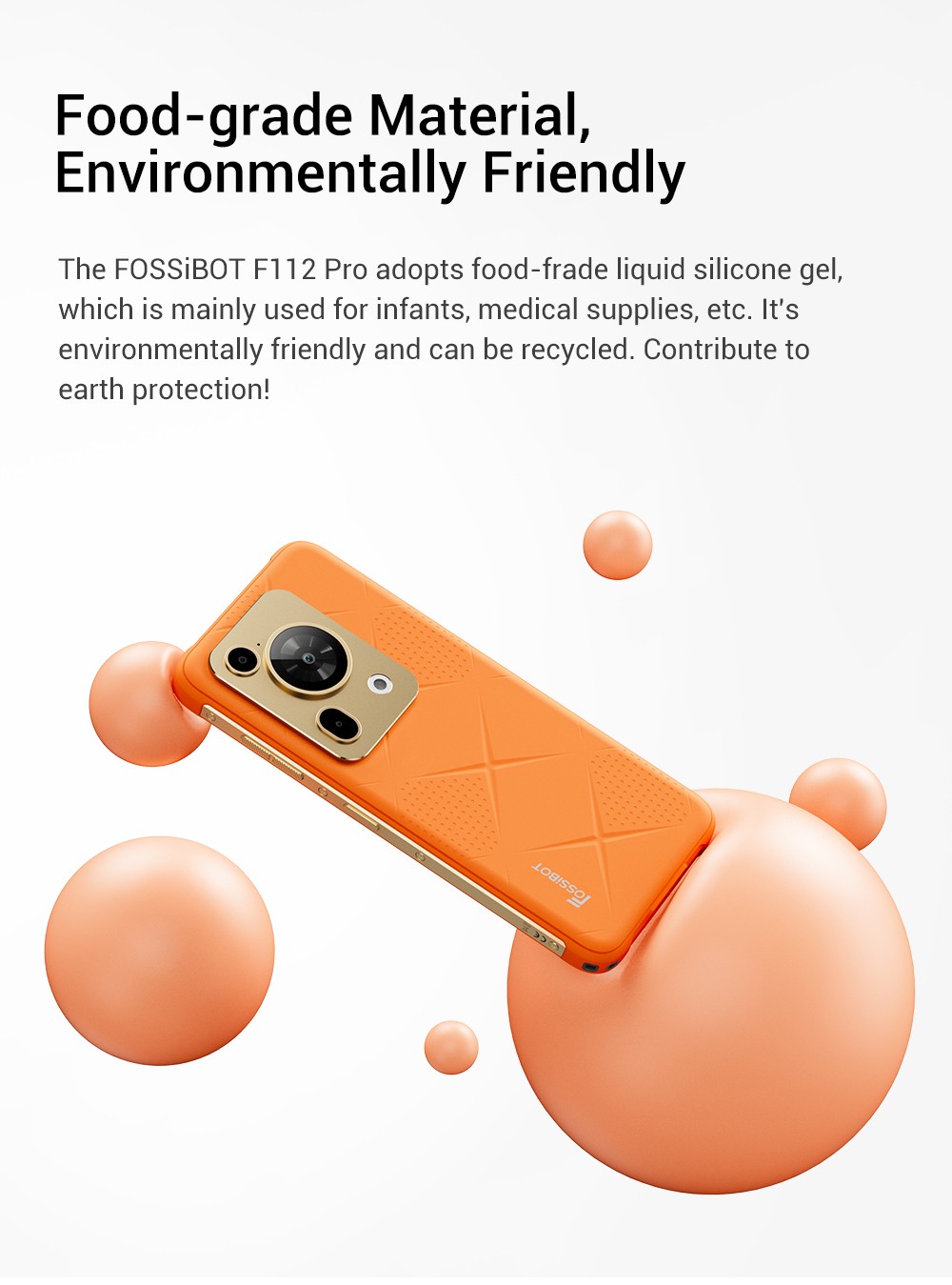 FOSSiBOT F112 Pro 5G Rugged Phone 50MP 5MP Rear Camera 7150mAh Battery 6 88inch HD Screen 8GB RAM 256GB ROM Android 14 I