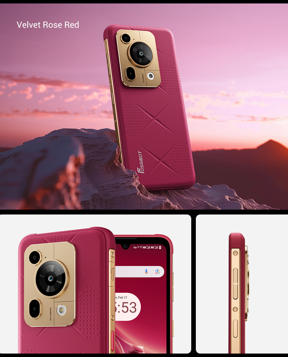 FOSSiBOT F112 Pro 5G Rugged Phone 50MP 5MP Rear Camera 7150mAh Battery 6 88-inch HD Screen 8GB RAM 256GB ROM Android 14