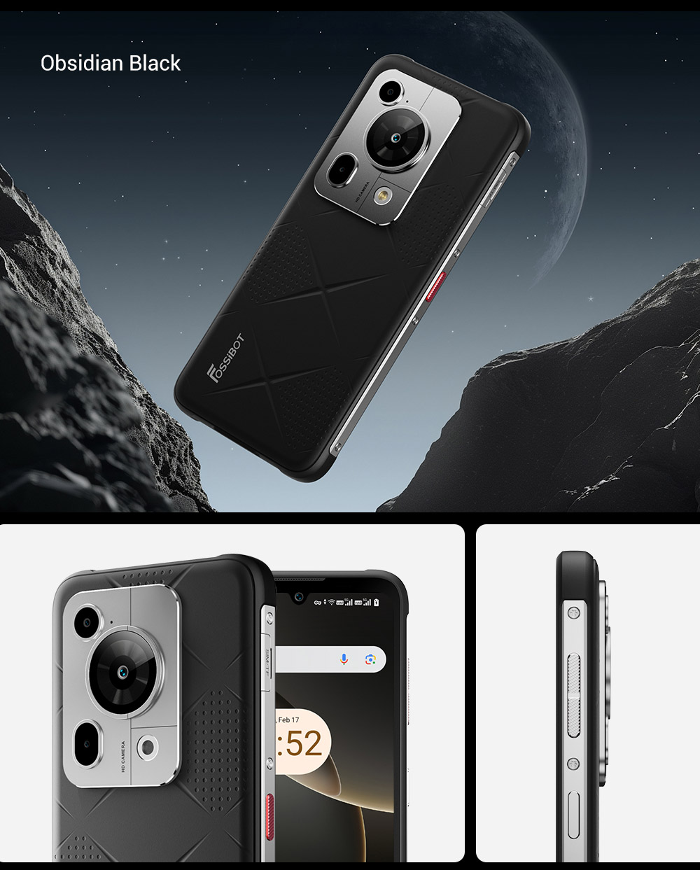 FOSSiBOT F112 Pro 5G Rugged Phone 50MP 5MP Rear Camera 7150mAh Battery 6 88-inch HD Screen 8GB RAM 256GB ROM Android 14