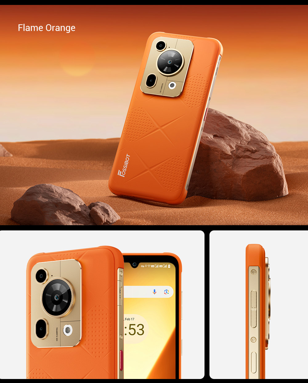 FOSSiBOT F112 Pro 5G Rugged Phone 50MP 5MP Rear Camera 7150mAh Battery 6 88-inch HD Screen 8GB RAM 256GB ROM Android 14