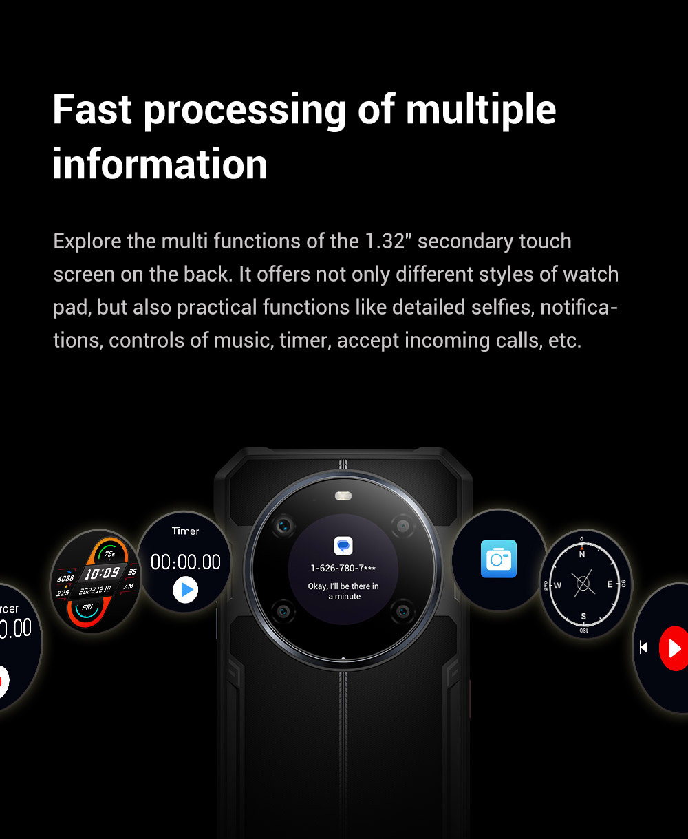 FOSSiBOT F109S Rugged Smartphone Android 15 6 256GB 10600mAh Battery 50MP Camera NFC - EU Plug