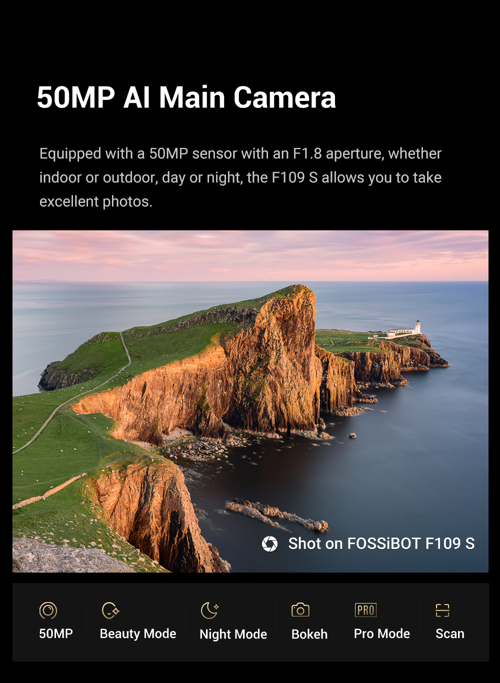 FOSSiBOT F109S Rugged Smartphone Android 15 6 256GB 10600mAh Battery 50MP Camera NFC - EU Plug