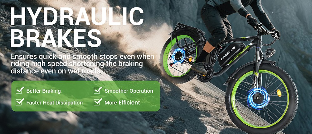 Orlms V3 Electric Bike 1000W*2 Motor 52V 25Ah Battery 26*4 0 inch Tires 26*4 0 inch Tires 60km/h Max Speed 120km Max Rang