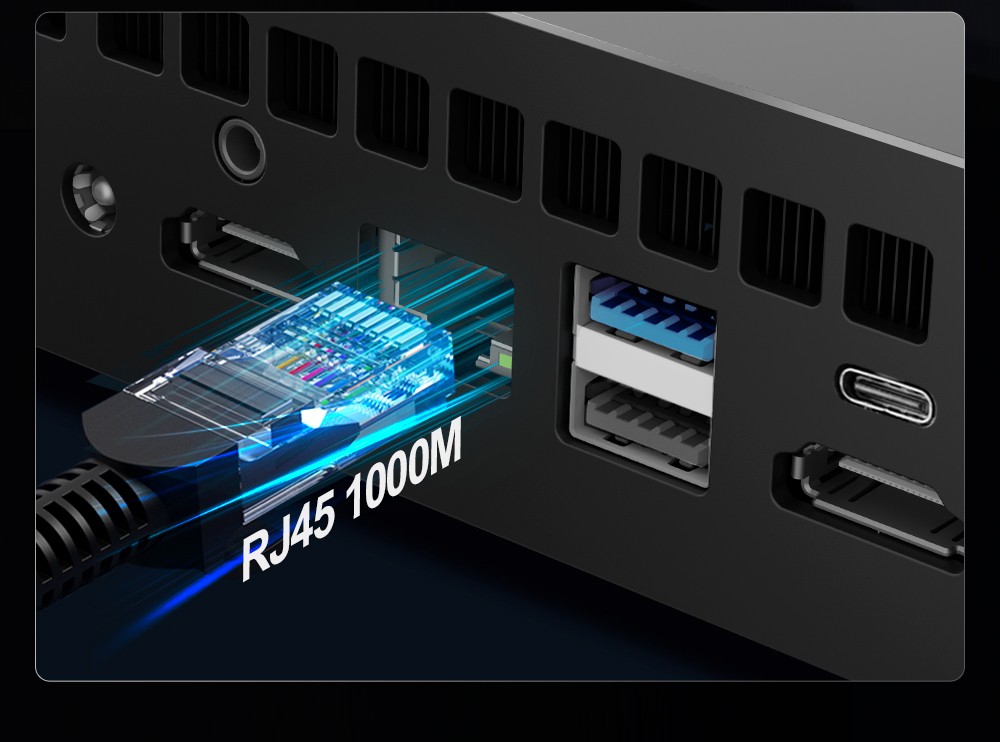 Ninkear N10 Mini PC Intel N100 4 Cores Max 3 4GHz 16GB RAM 512GB SSD 2*HDMI 2 0 4K@60Hz Dual Display 2 4/5GHz WiFi Blueto