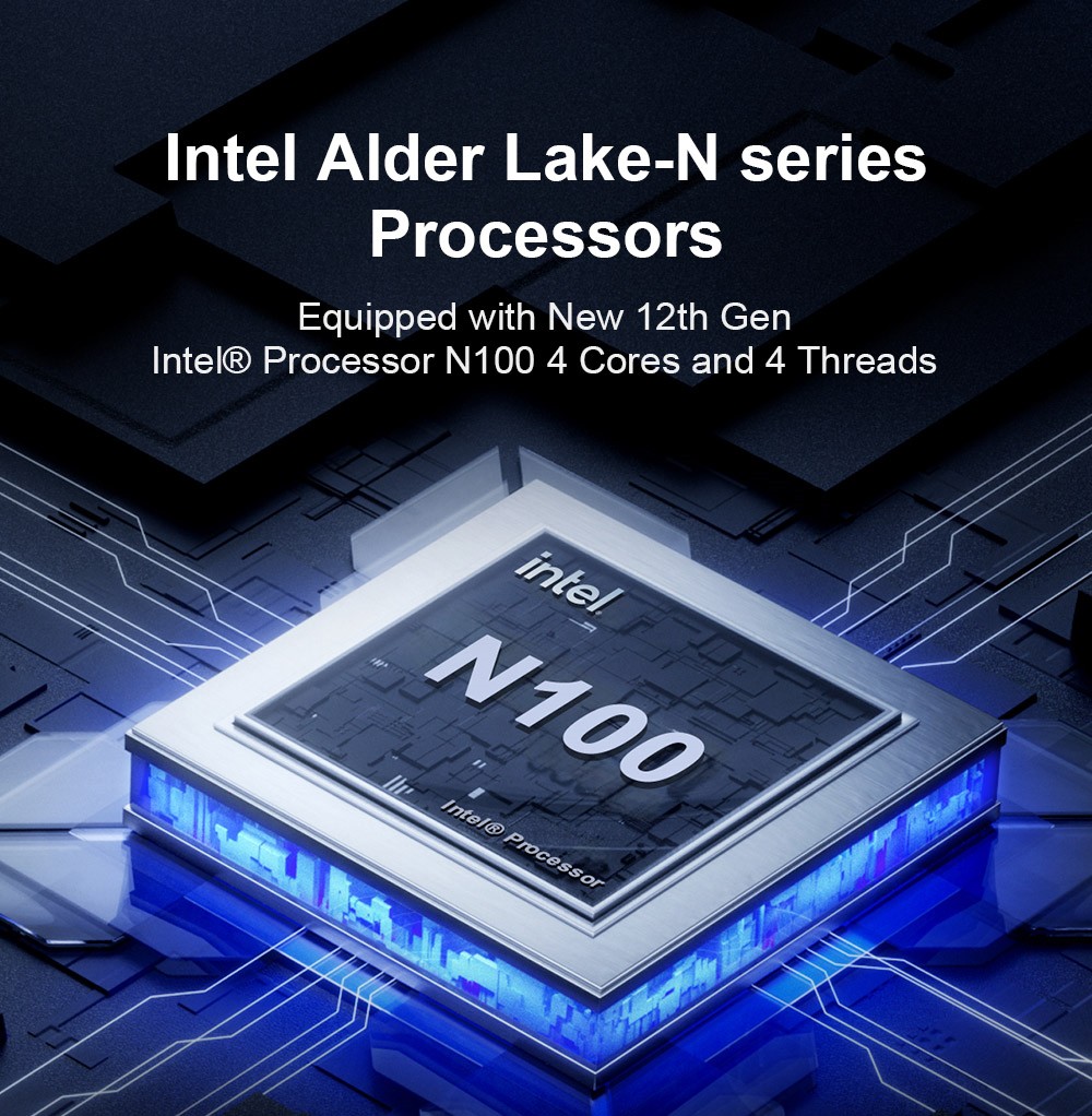 Ninkear N10 Mini PC Intel N100 4 Cores Max 3 4GHz 16GB RAM 512GB SSD 2*HDMI 2 0 4K@60Hz Dual Display 2 4/5GHz WiFi Blueto