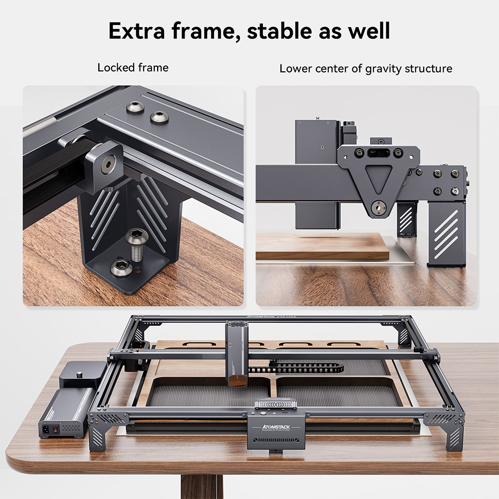 AtomStack X70 Max 70W Laser Engraver 0 02mm Accuracy Auto Focus 800x850mm