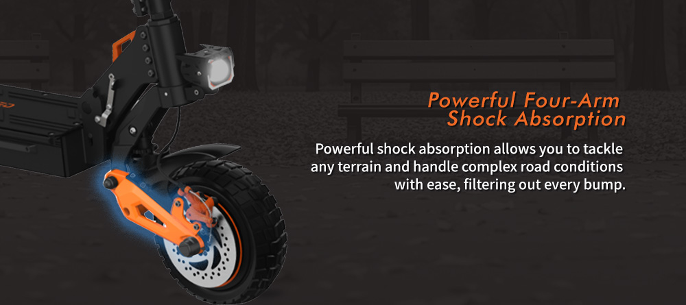 GELEIPU Z1 Pro Electric Scooter 1200W*2 Motor 52V 20Ah Battery 10 inch Tires 65km/h Max Speed 70km Range Dual Mechanical