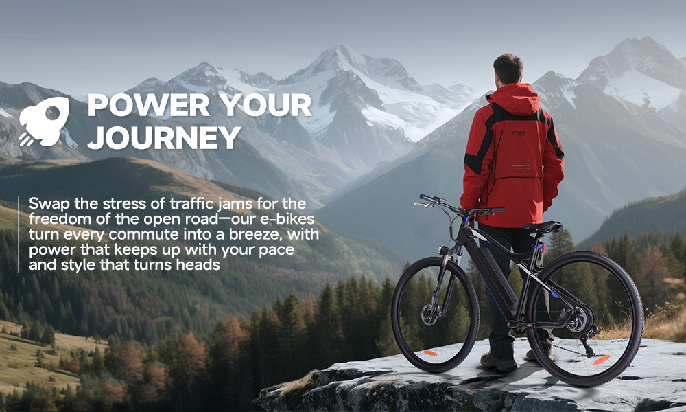 M920 Electric Bike 250W Motor 36V 13Ah Battery 27 5 inch Tires 25km/h Max Speed 60km Range Front