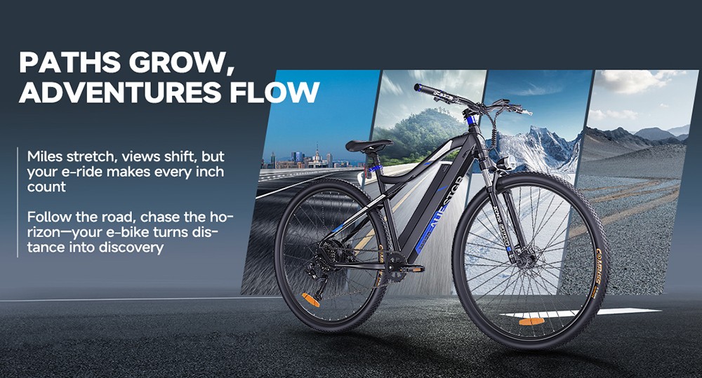 M920 Electric Bike 250W Motor 36V 13Ah Battery 27 5 inch Tires 25km/h Max Speed 60km Range Front