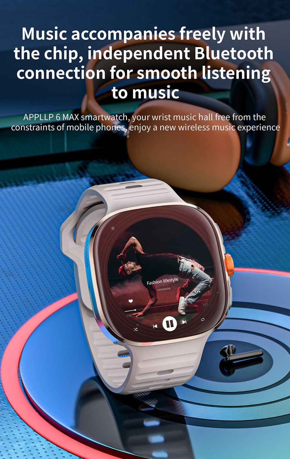 LOKMAT APPLLP 6 MAX Smartwatch 3GB RAM 32GB ROM 2 16 inch AMOLED Screen Supports 4G/5G LTE GPS Positioning
