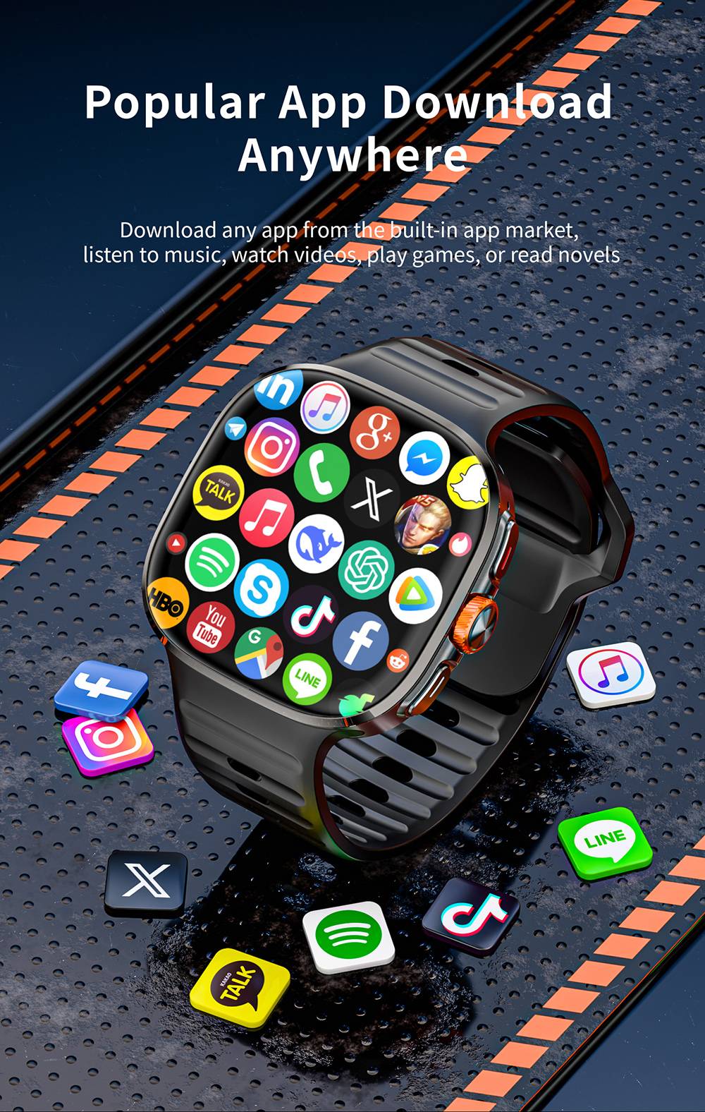 LOKMAT APPLLP 6 MAX Smartwatch 3GB RAM 32GB ROM 2 16 inch AMOLED Screen Supports 4G/5G LTE GPS Positioning